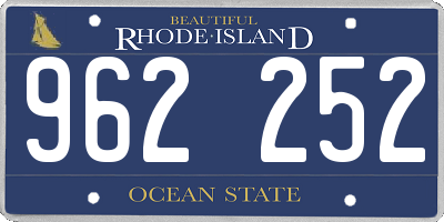 RI license plate 962252