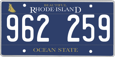 RI license plate 962259