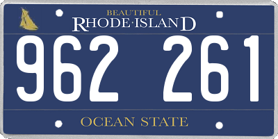 RI license plate 962261