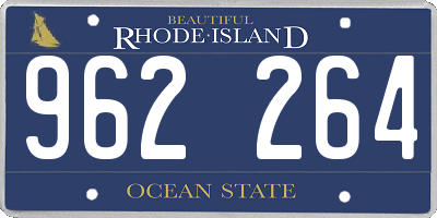RI license plate 962264