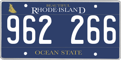 RI license plate 962266