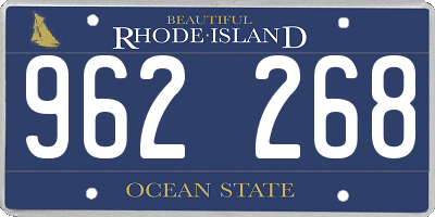 RI license plate 962268