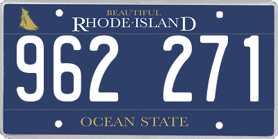 RI license plate 962271