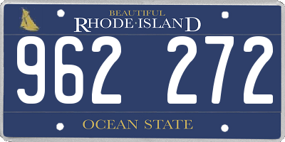 RI license plate 962272