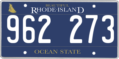 RI license plate 962273