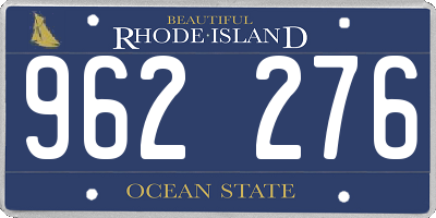 RI license plate 962276