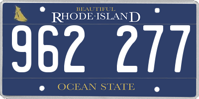 RI license plate 962277