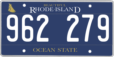 RI license plate 962279