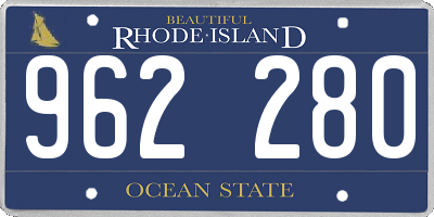 RI license plate 962280