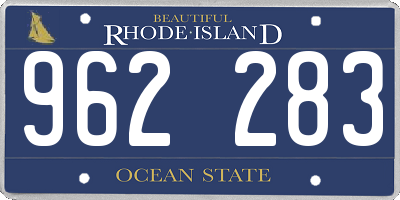 RI license plate 962283