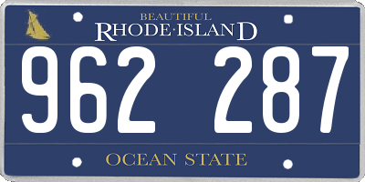 RI license plate 962287