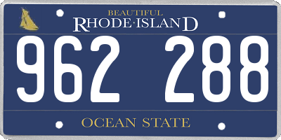 RI license plate 962288