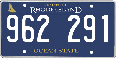 RI license plate 962291