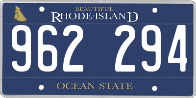 RI license plate 962294