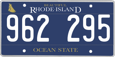 RI license plate 962295