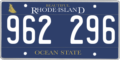RI license plate 962296