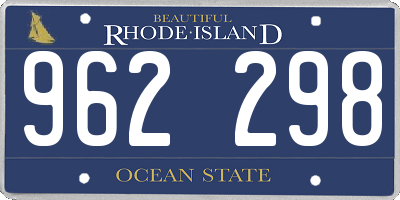 RI license plate 962298