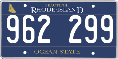 RI license plate 962299