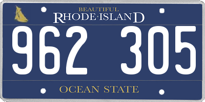 RI license plate 962305