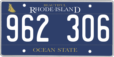 RI license plate 962306