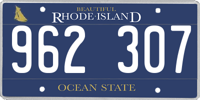 RI license plate 962307