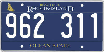 RI license plate 962311