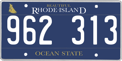RI license plate 962313