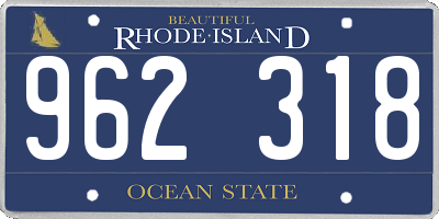 RI license plate 962318
