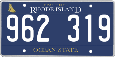 RI license plate 962319