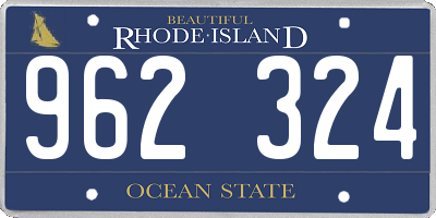 RI license plate 962324