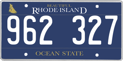 RI license plate 962327