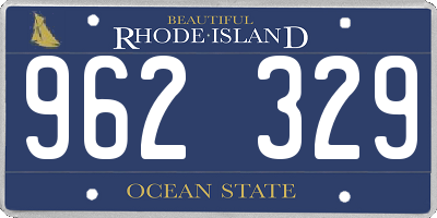 RI license plate 962329