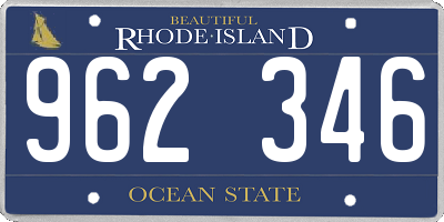 RI license plate 962346