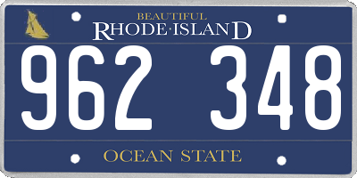 RI license plate 962348