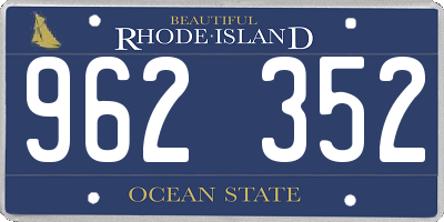 RI license plate 962352