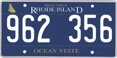 RI license plate 962356