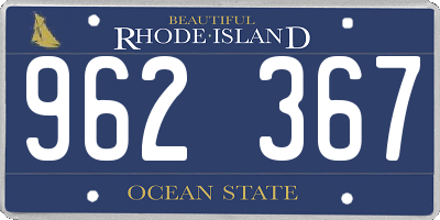RI license plate 962367