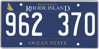 RI license plate 962370