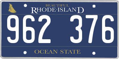 RI license plate 962376
