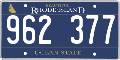 RI license plate 962377