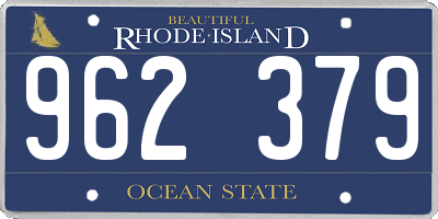 RI license plate 962379