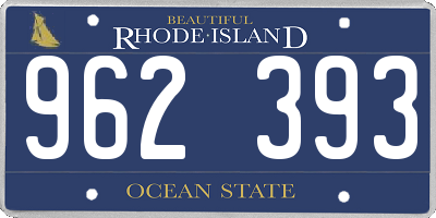 RI license plate 962393