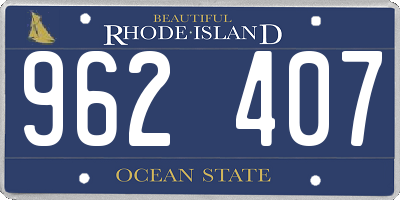 RI license plate 962407