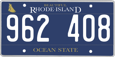 RI license plate 962408