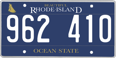 RI license plate 962410