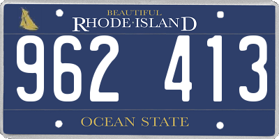 RI license plate 962413