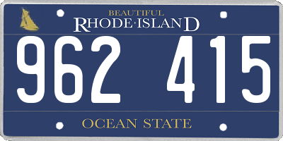 RI license plate 962415