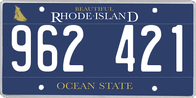 RI license plate 962421