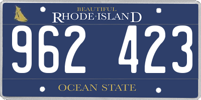 RI license plate 962423