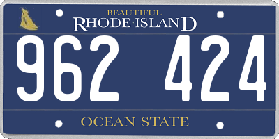 RI license plate 962424